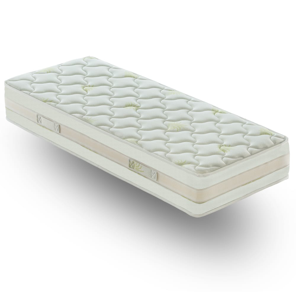 Materassiedoghe Orthopädische Matratze,Abnehmbarer Bezug Aloe 90X200 Höhe 25 cm Weiß Pes - Polyester