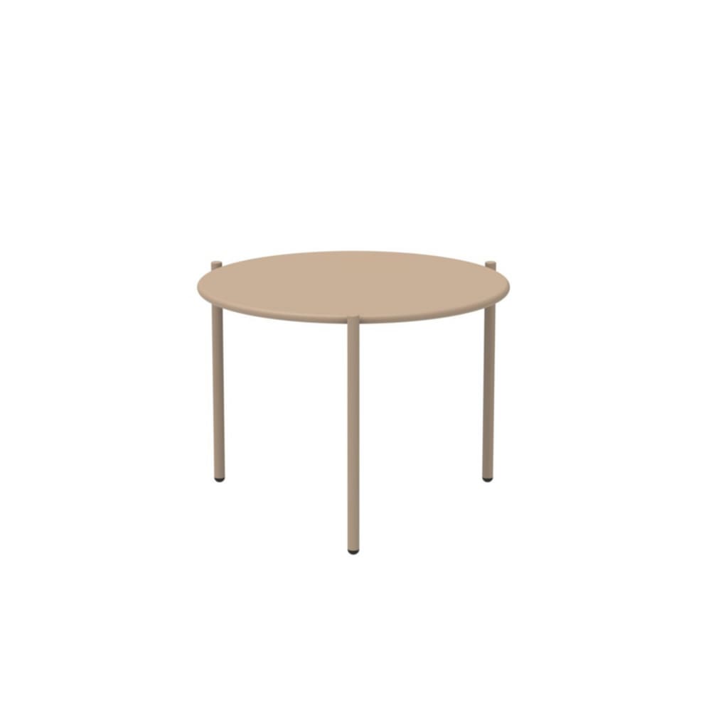Table basse ronde empilable en métal, 60 x 60 cm, hauteur 46 cm