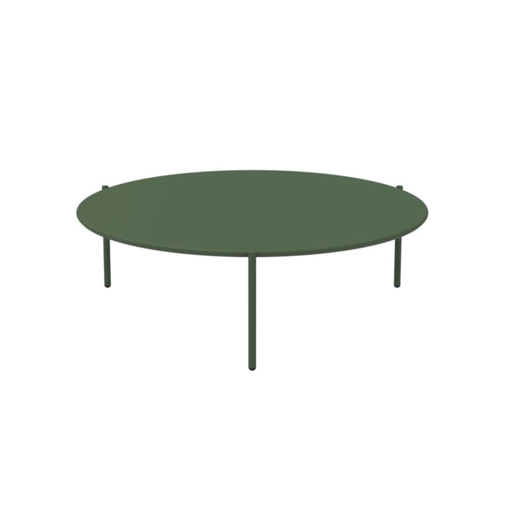 Table basse ronde empilable en métal peint en menthe