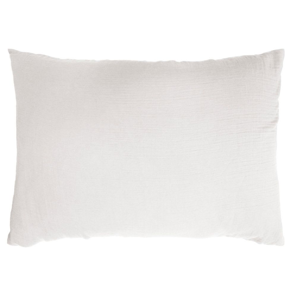 Taie d'oreiller gaze de coton unie 50x70 cm — vue 3