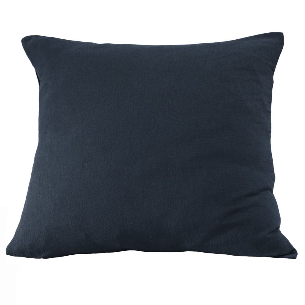Taie d'oreiller gaze de coton unie 60x60 cm