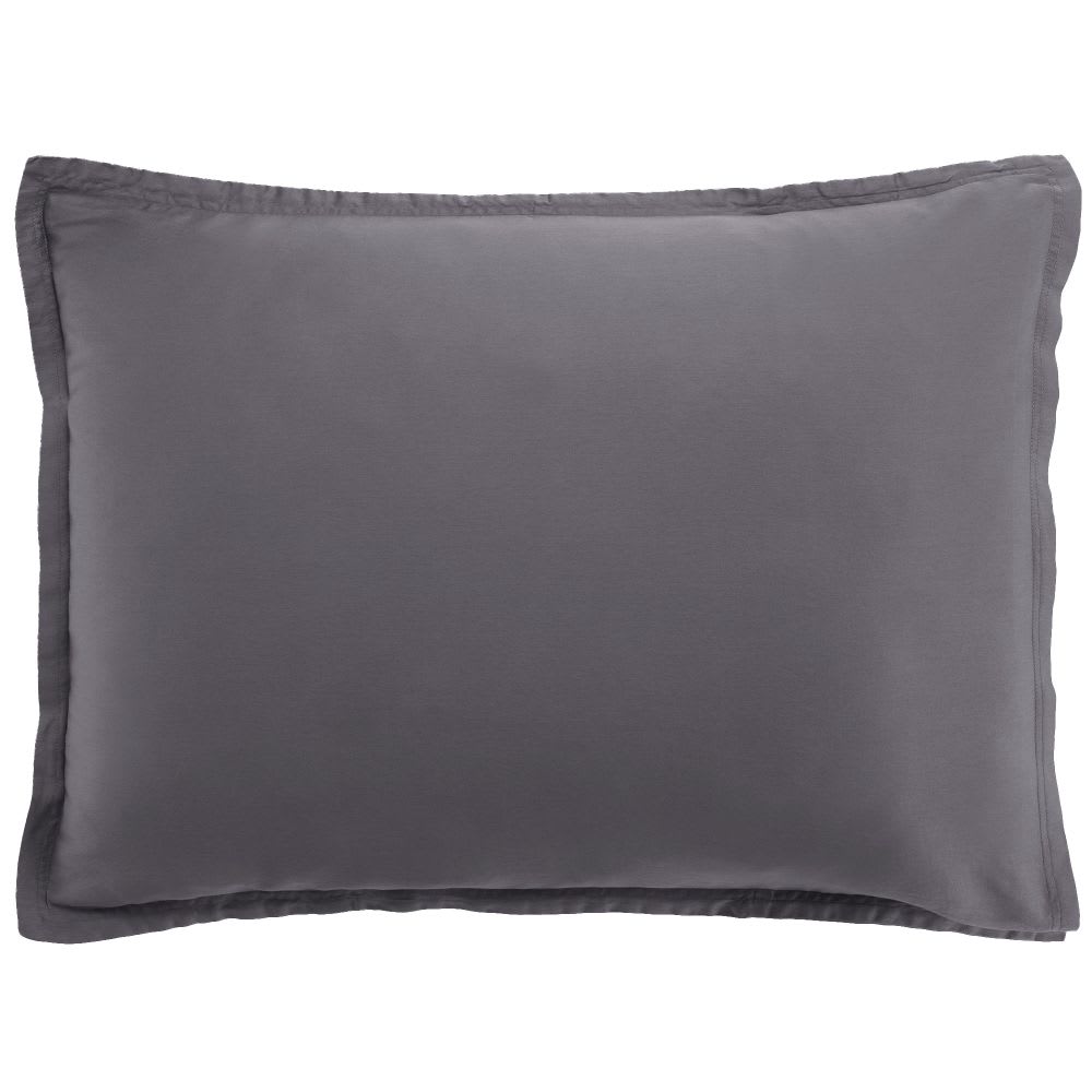 Taie d'oreiller satin de coton unie 50x70 cm