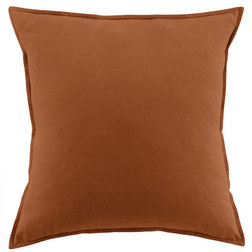 Taie d'oreiller flanelle de coton unie 63x63 cm