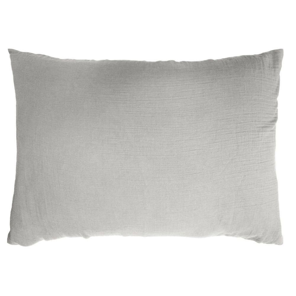 Taie d'oreiller gaze de coton unie 50x70 cm - Maisons du Monde