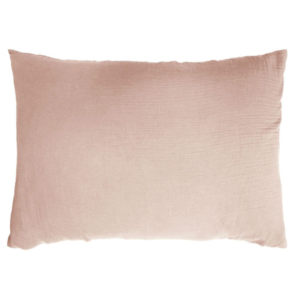 Taie d'oreiller gaze de coton unie 50x70 cm — vue 3
