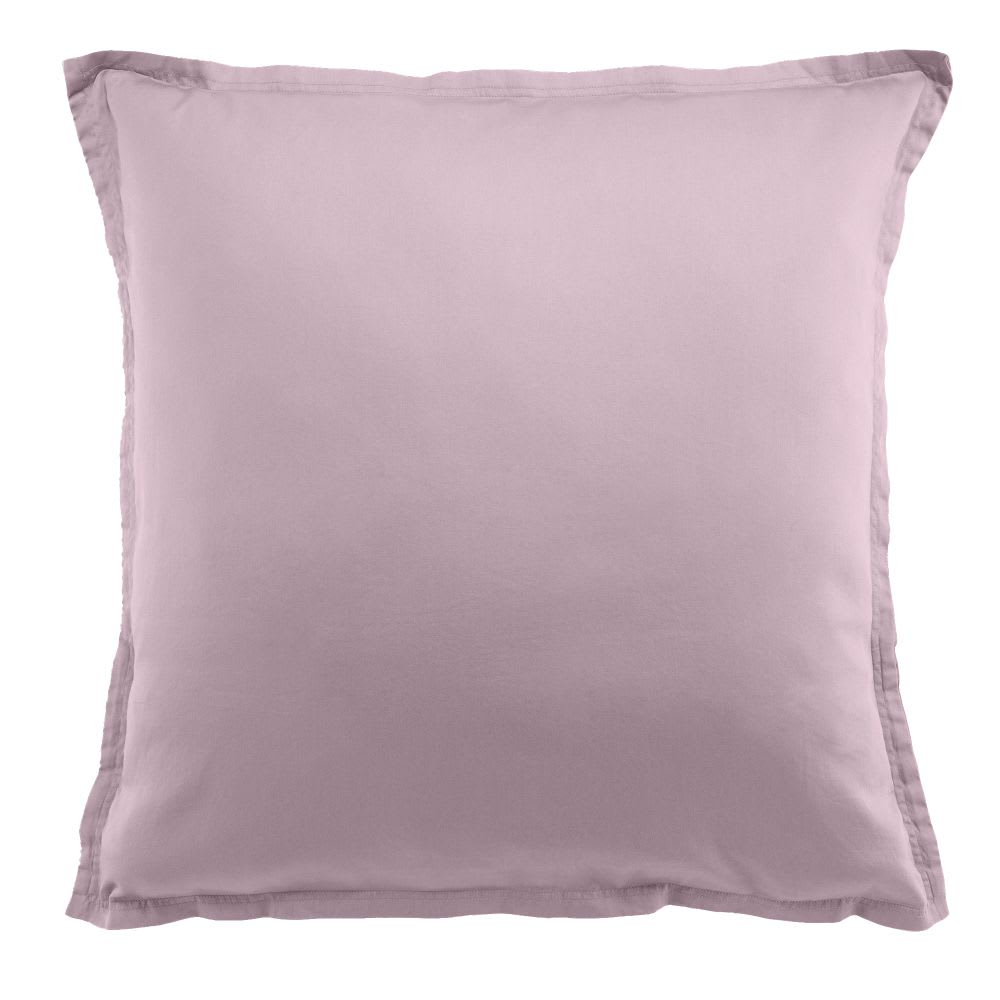 Taie d'oreiller satin de coton unie 65x65 cm