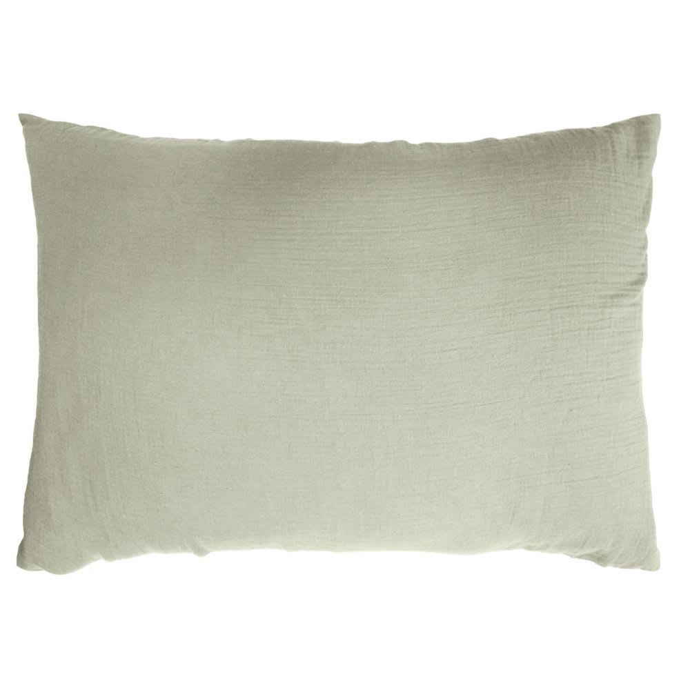 Taie d'oreiller gaze de coton unie 50x70 cm — vue 3