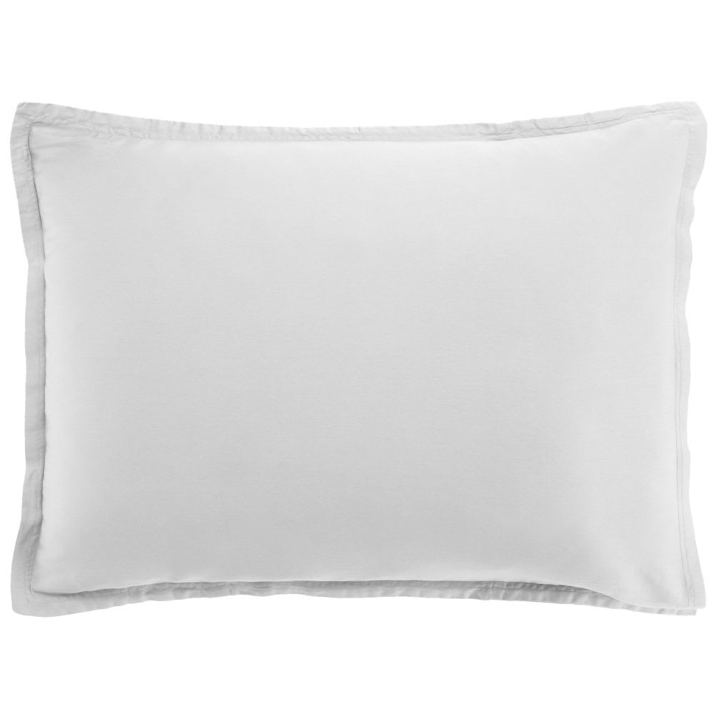 Taie d'oreiller satin de coton unie 50x70 cm