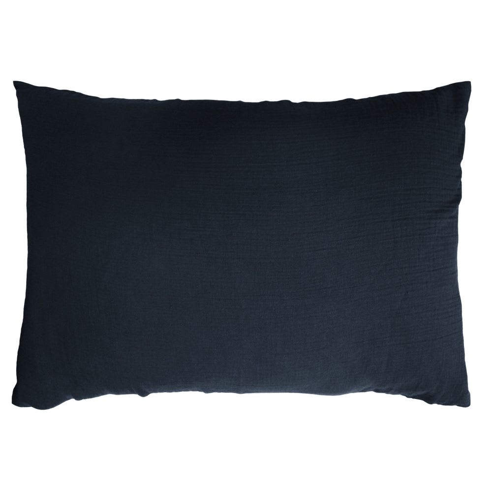 Taie d'oreiller gaze de coton unie 50x70 cm — vue 3