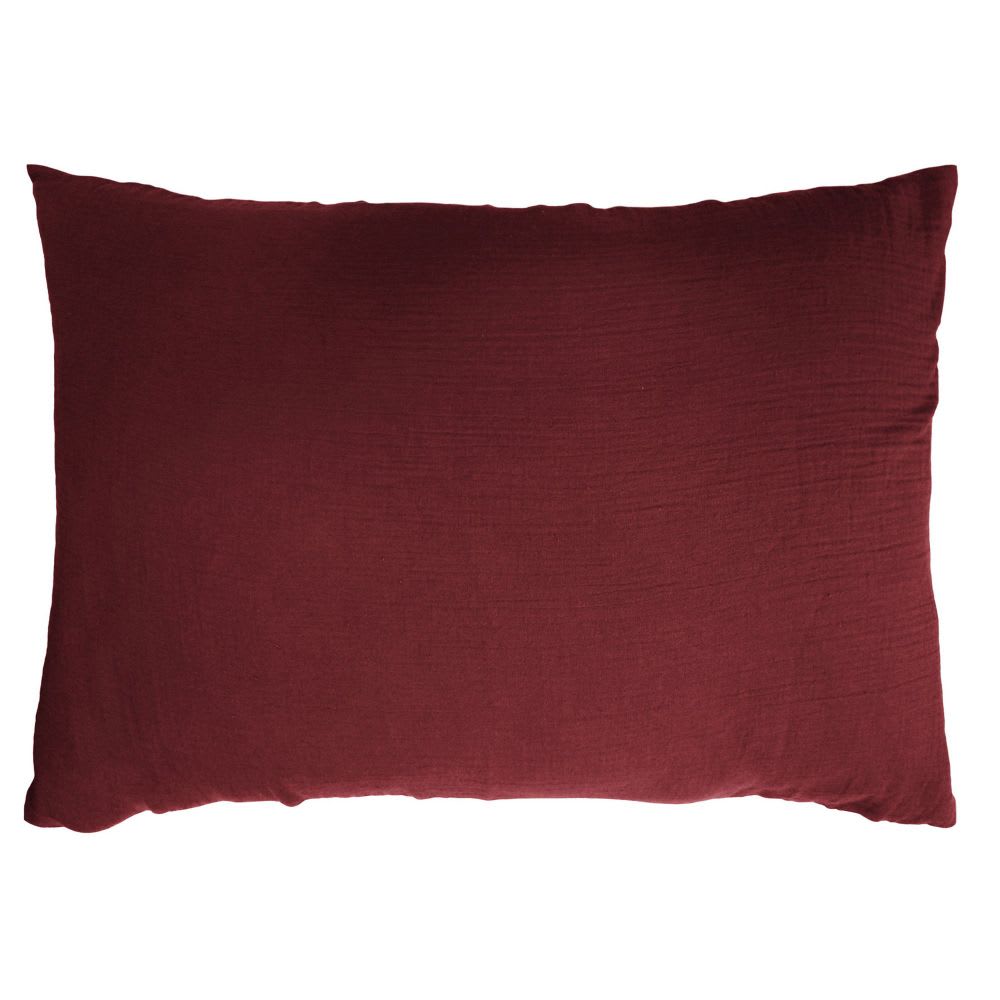 Taie d'oreiller gaze de coton unie 50x70 cm - Maisons du Monde