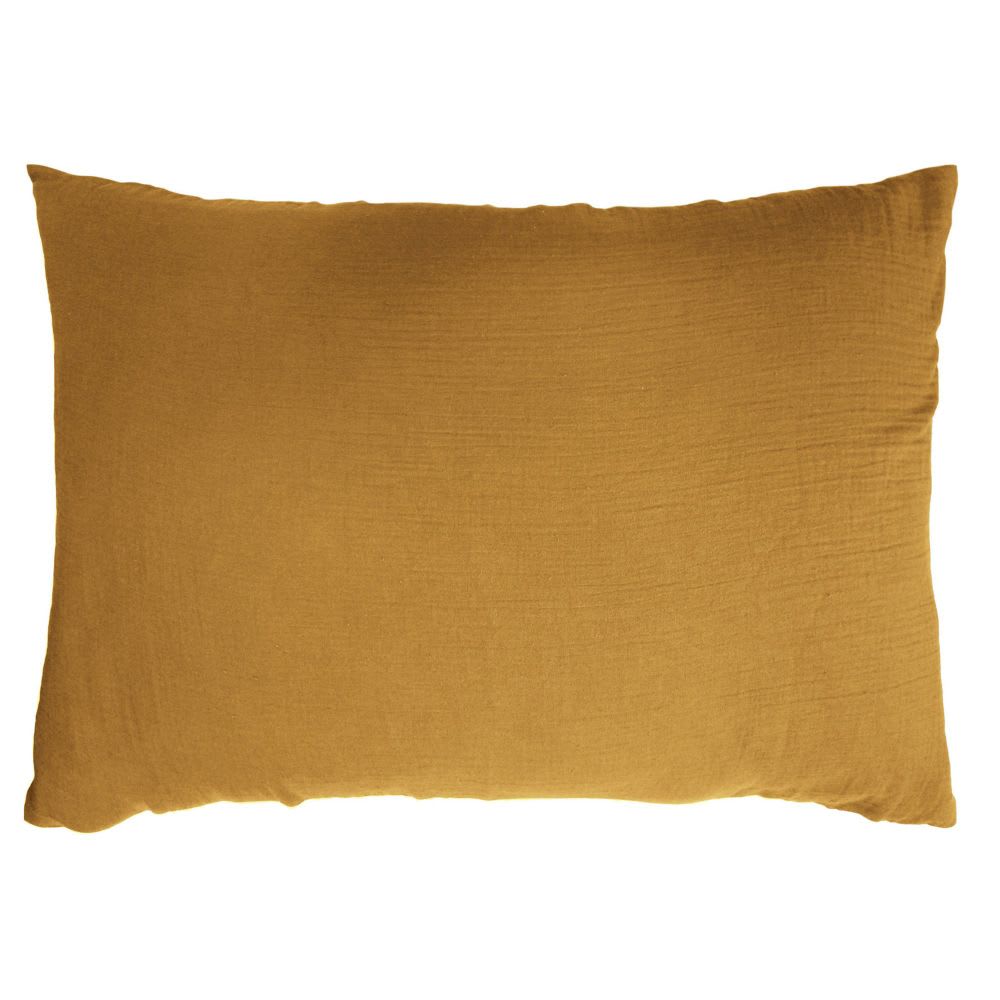 Taie d'oreiller gaze de coton unie 50x70 cm — vue 3