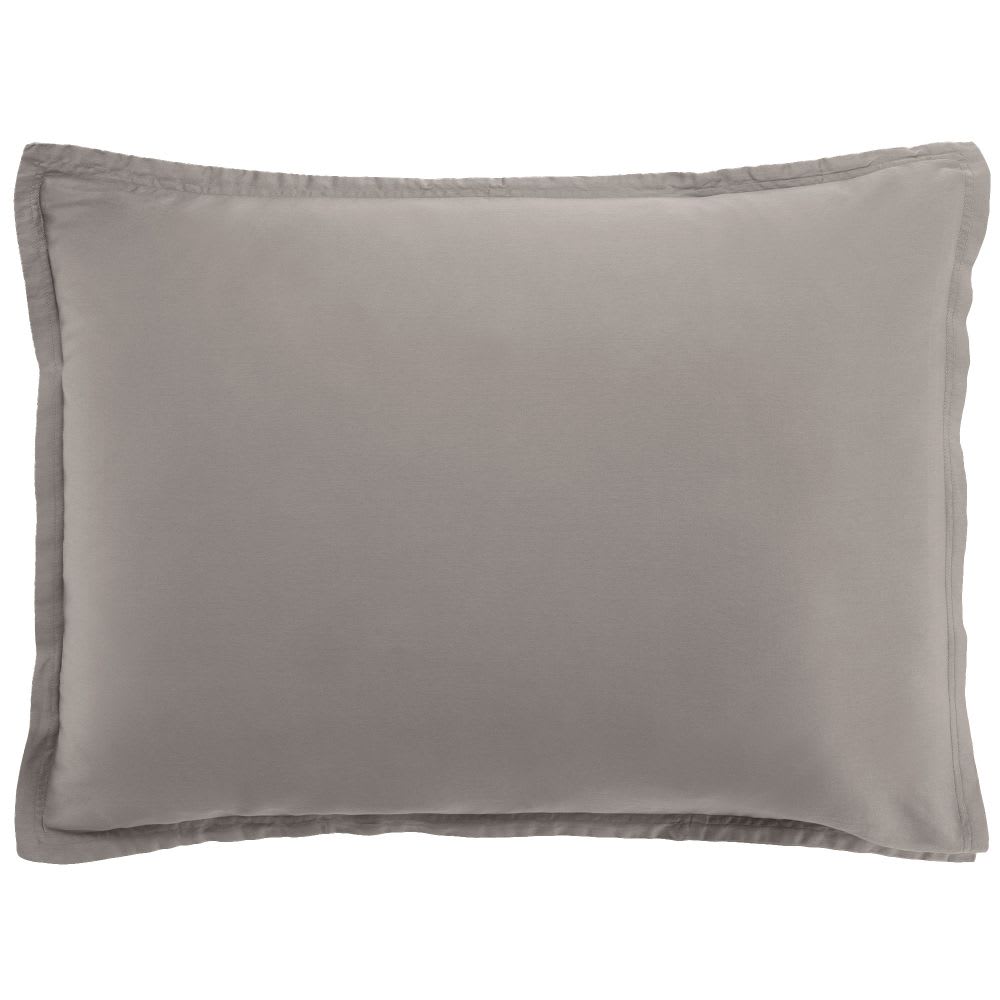 Taie d'oreiller satin de coton unie 50x70 cm
