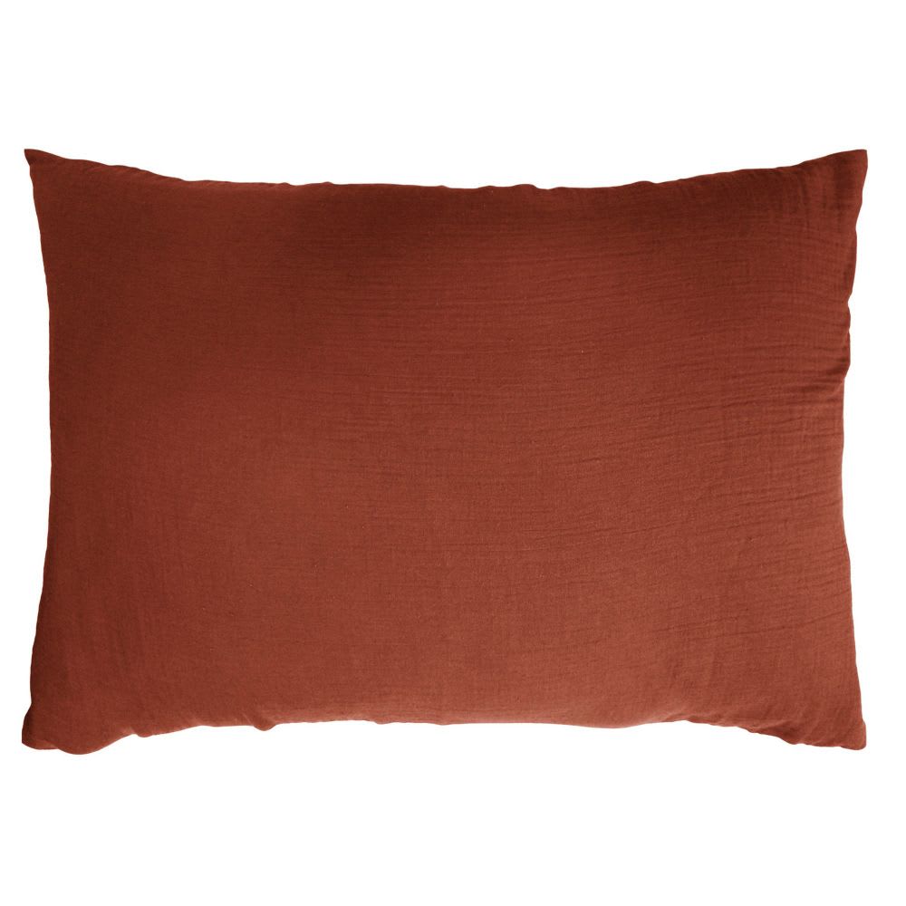 Taie d'oreiller gaze de coton unie 50x70 cm - Maisons du Monde