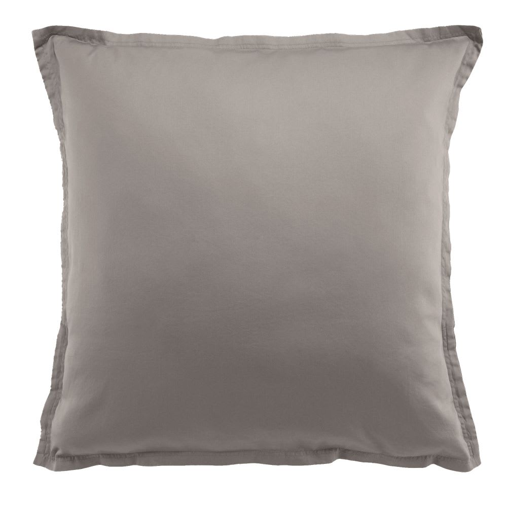 Taie d'oreiller satin de coton unie 65x65 cm