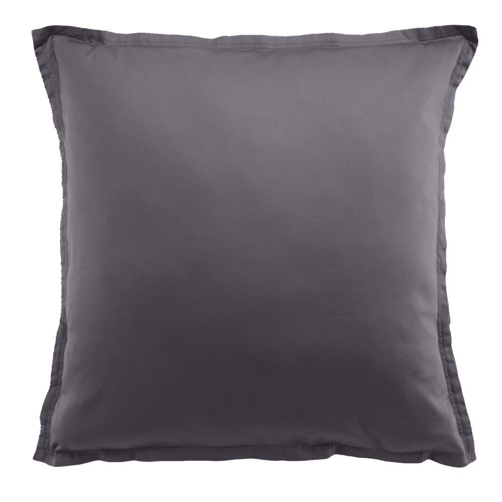 Taie d'oreiller satin de coton unie 65x65 cm