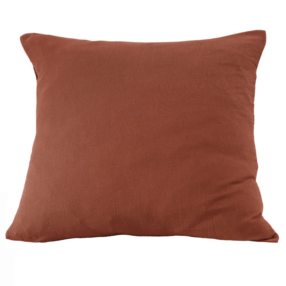 Taie d'oreiller gaze de coton unie 60x60 cm