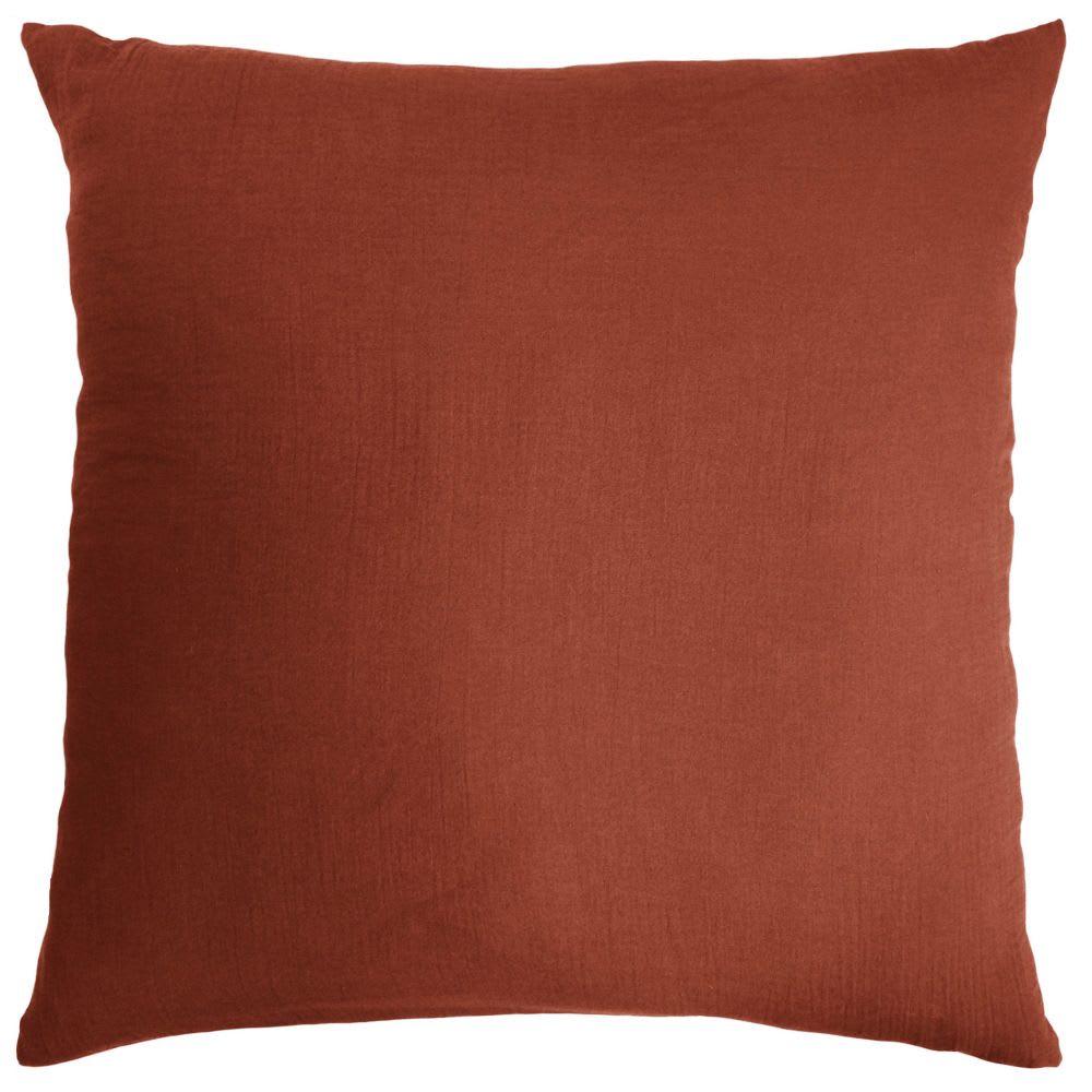 Taie d'oreiller gaze de coton unie 60x60 cm — vue 3