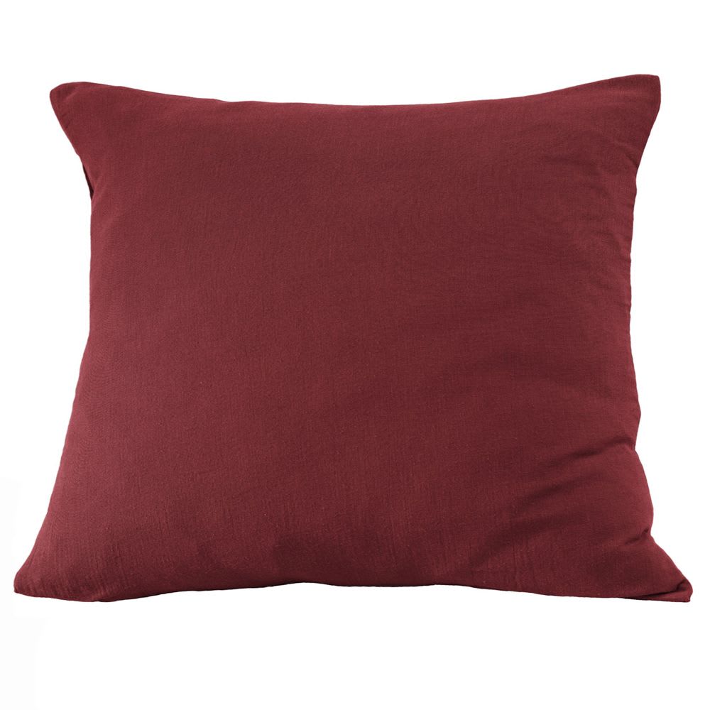 Taie d'oreiller gaze de coton unie 60x60 cm