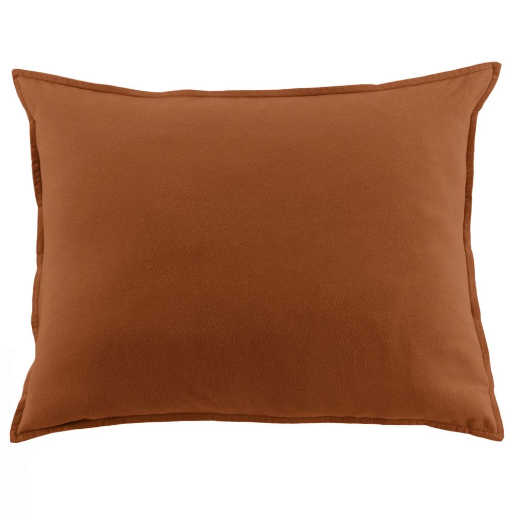 Taie d'oreiller flanelle de coton unie 50x70 cm