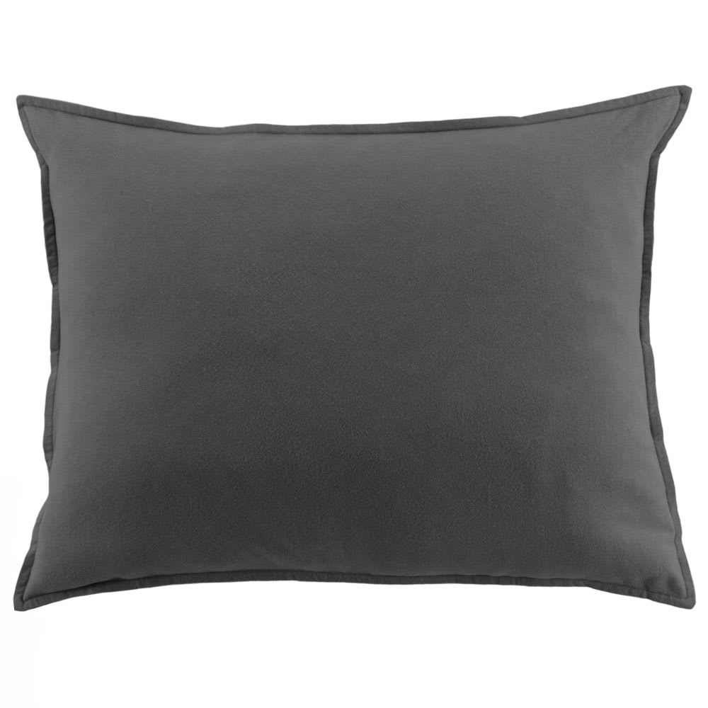 Taie d'oreiller flanelle de coton unie 50x70 cm