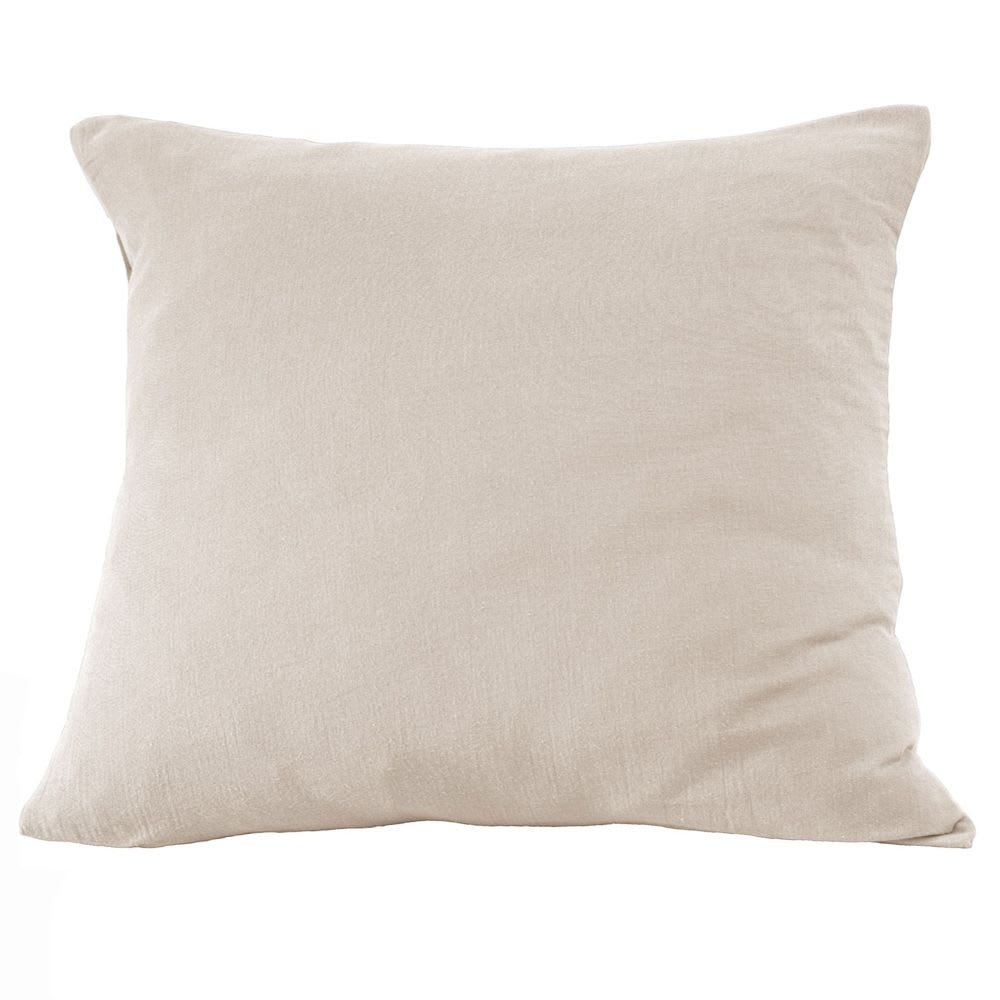 Taie d'oreiller gaze de coton unie 60x60 cm