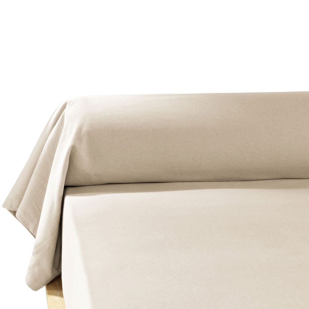 Taie de traversin flanelle de coton unie 85x185 cm