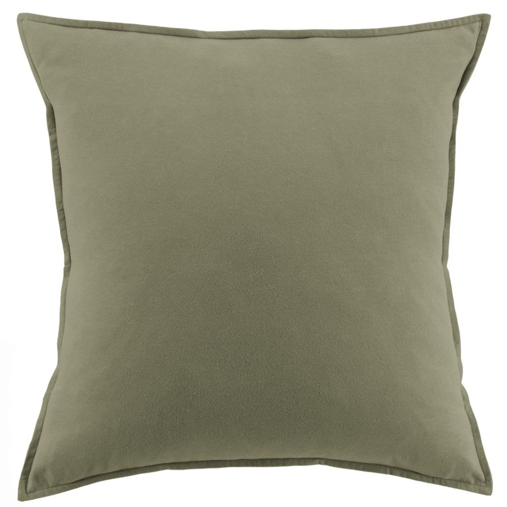 Taie d'oreiller flanelle de coton unie 63x63 cm