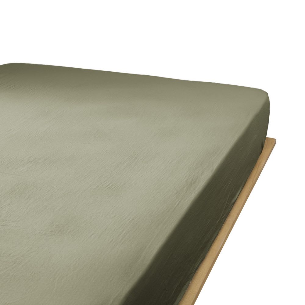 Drap housse gaze de coton uni 140x190 cm — vue 3