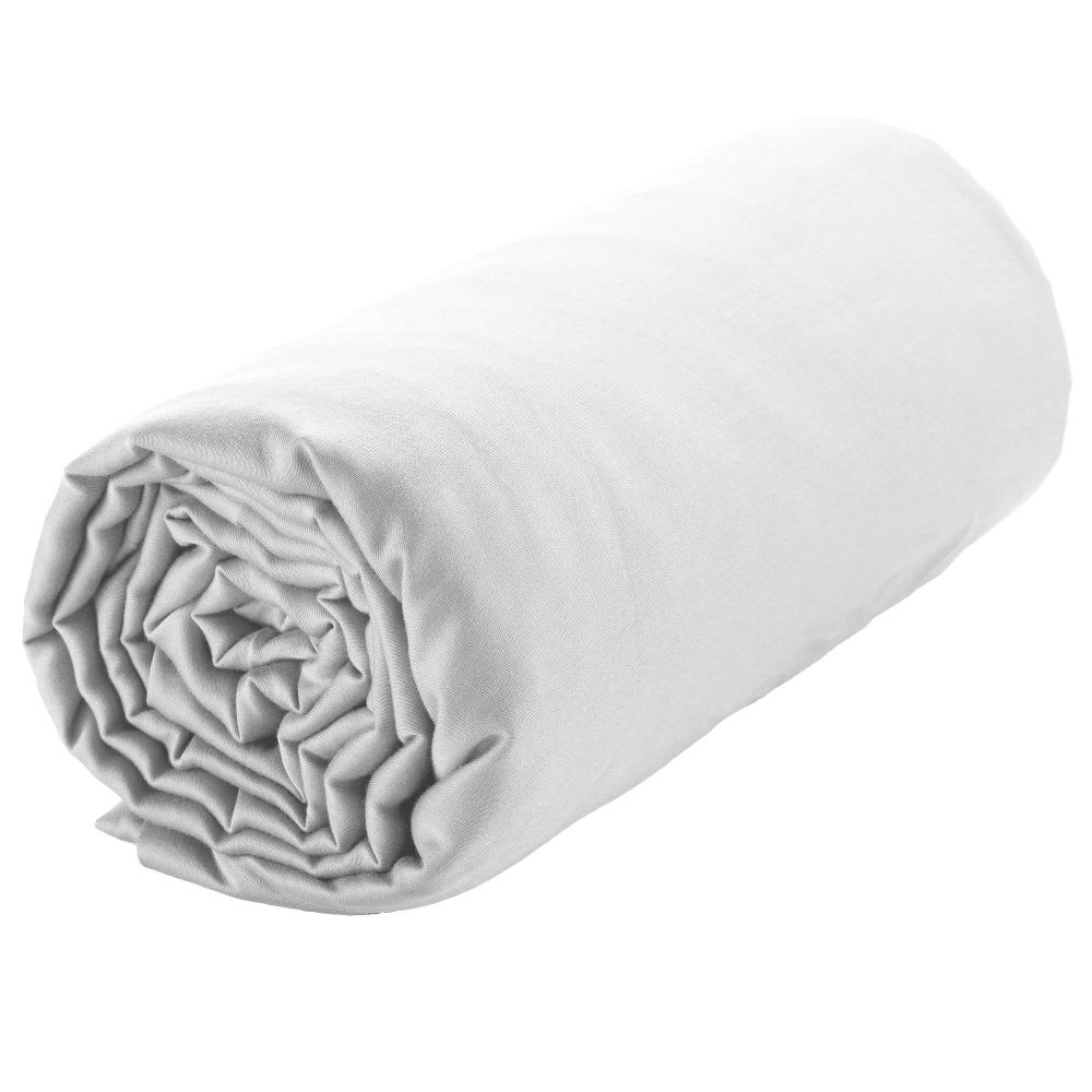 Drap housse satin de coton uni 180x200 cm - Maisons du Monde