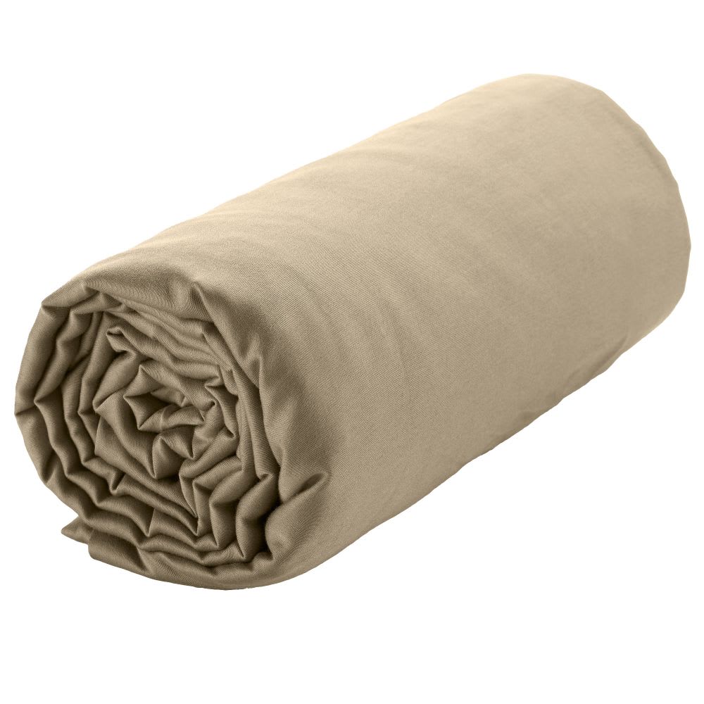 Drap housse satin de coton uni 140x190 cm - Maisons du Monde