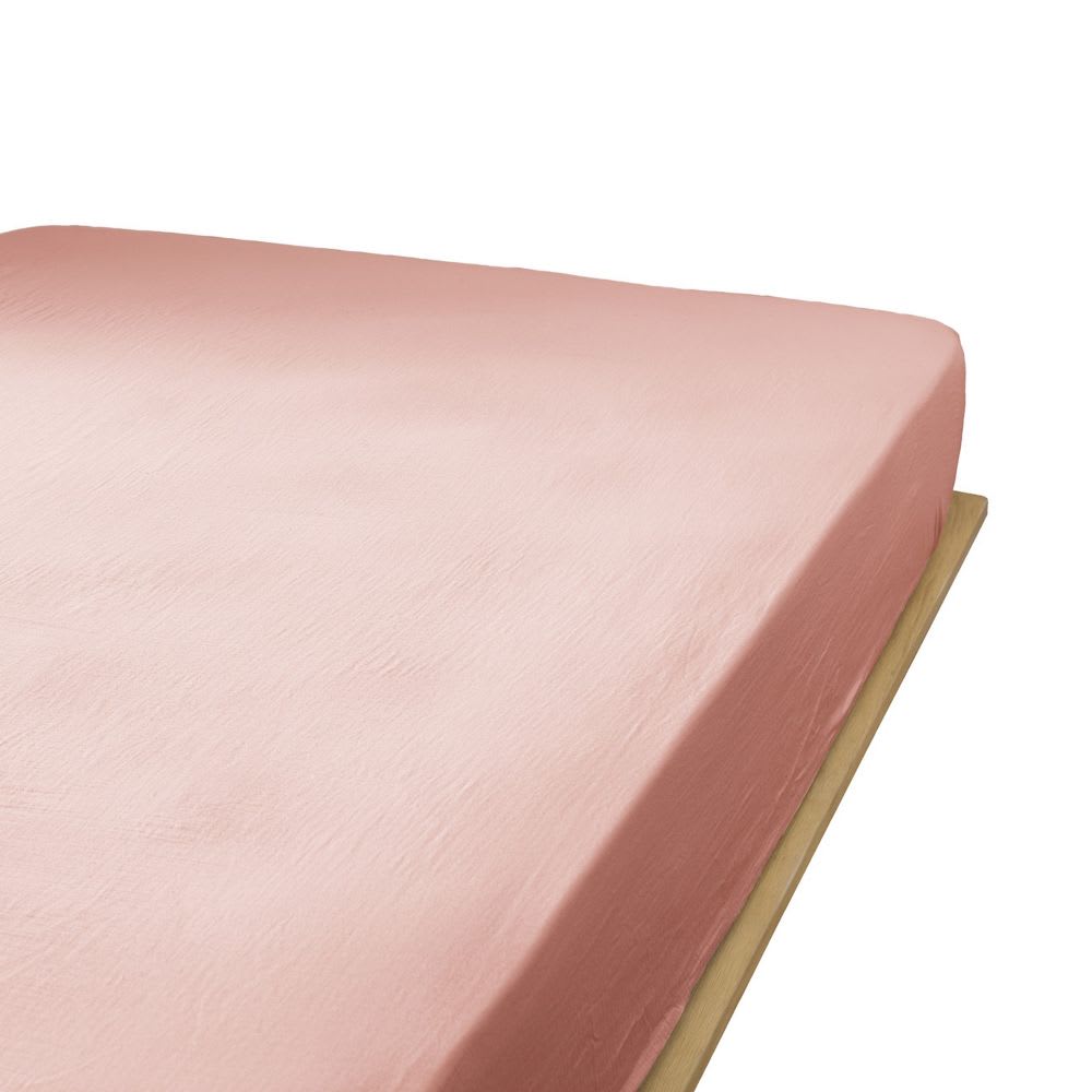 Drap housse gaze de coton uni 160x200 cm — vue 3