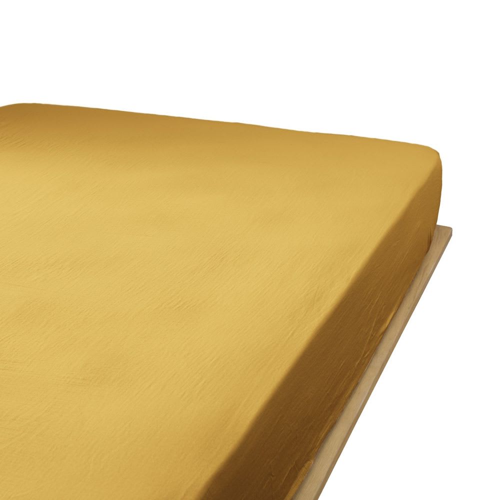 Drap housse gaze de coton uni 140x190 cm — vue 3