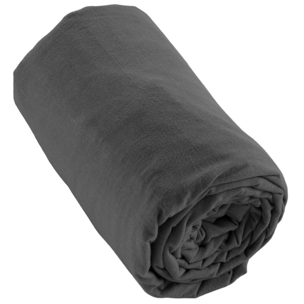 Drap housse flanelle de coton uni 140x190 +30 cm — vue 3