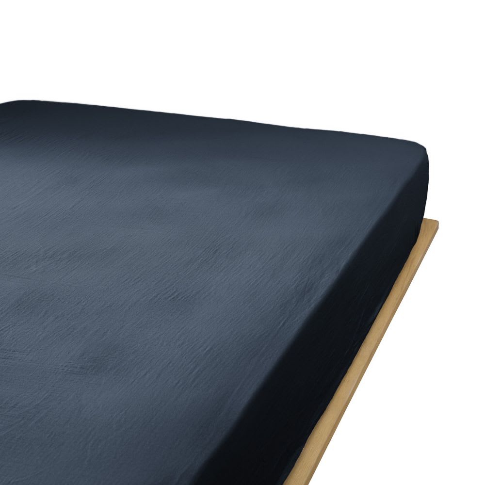 Drap housse gaze de coton uni 180x200 cm — vue 3