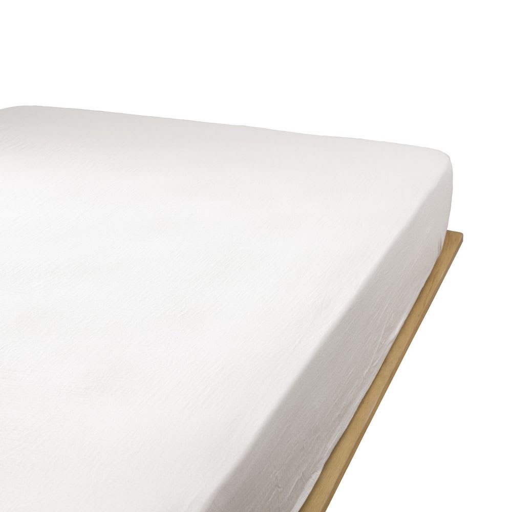 Drap housse gaze de coton uni 140x190 cm — vue 3