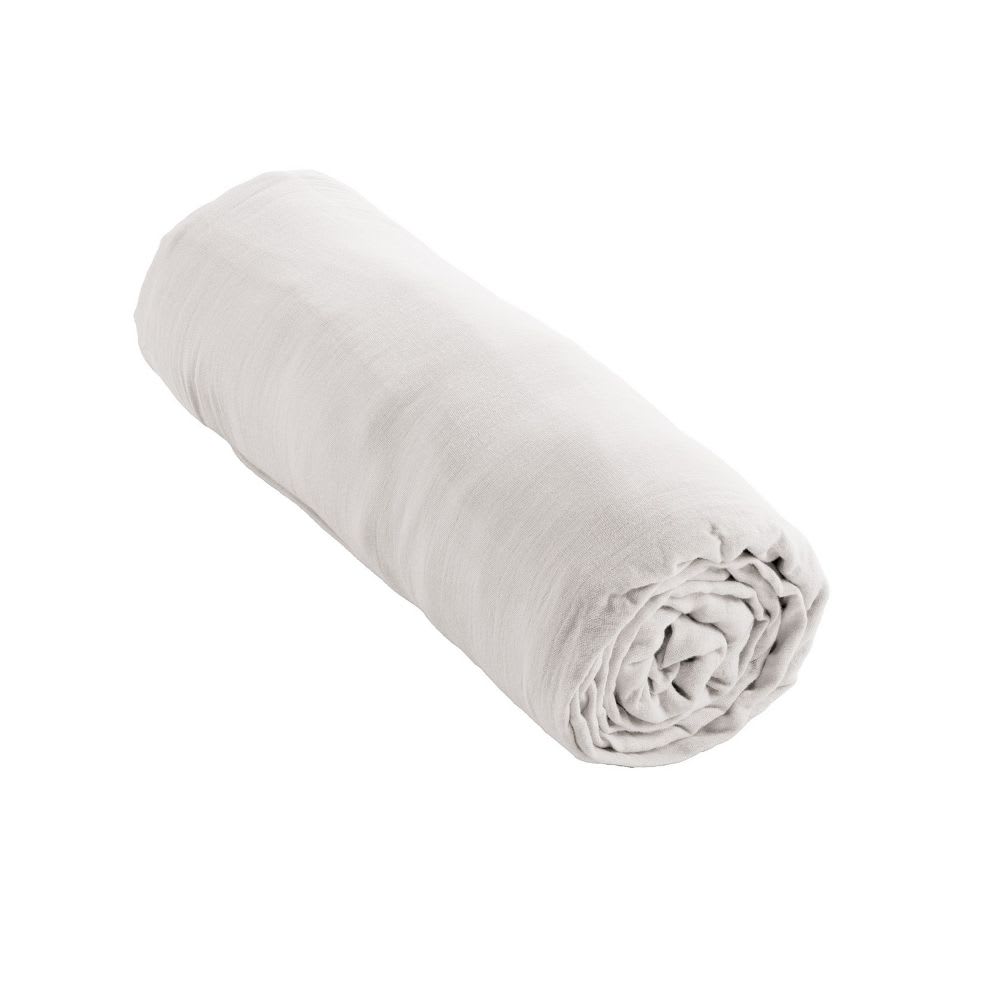 Drap housse gaze de coton uni 140x190 cm — vue 4