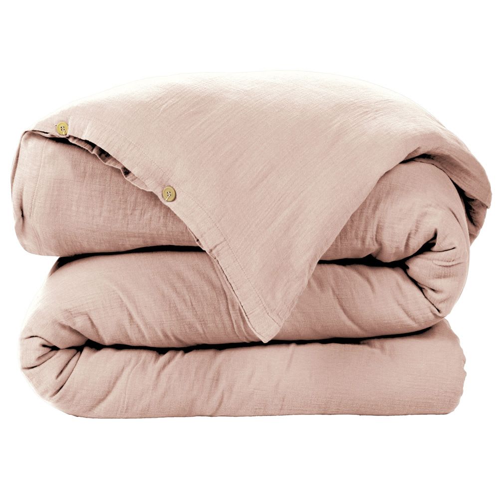 Housse de couette gaze de coton unie 140x200 cm — vue 3
