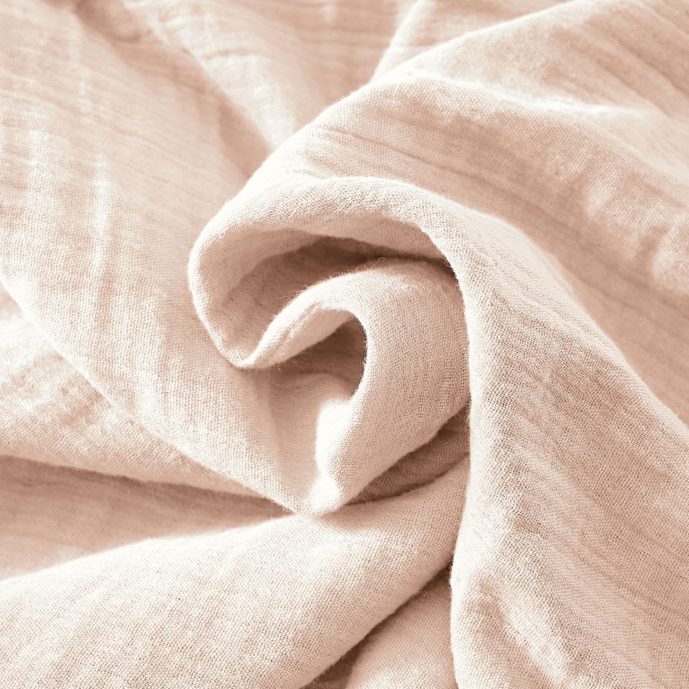 Housse de couette gaze de coton unie 140x200 cm — vue 4