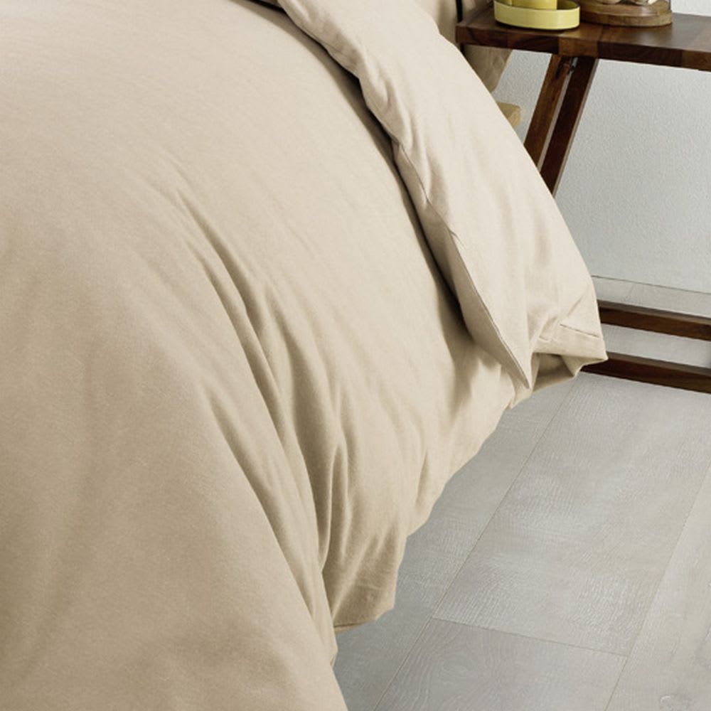 Housse de couette flanelle de coton unie 200x200 cm — vue 3