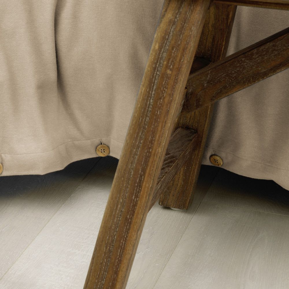 Housse de couette flanelle de coton unie 200x200 cm — vue 4