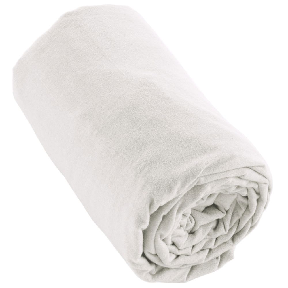 Drap housse flanelle de coton uni 140x190 +30 cm — vue 3