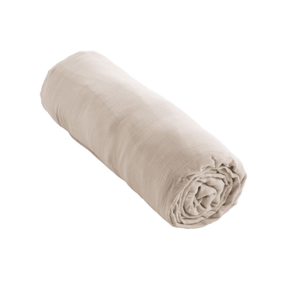Drap housse gaze de coton uni 90x190 cm — vue 4