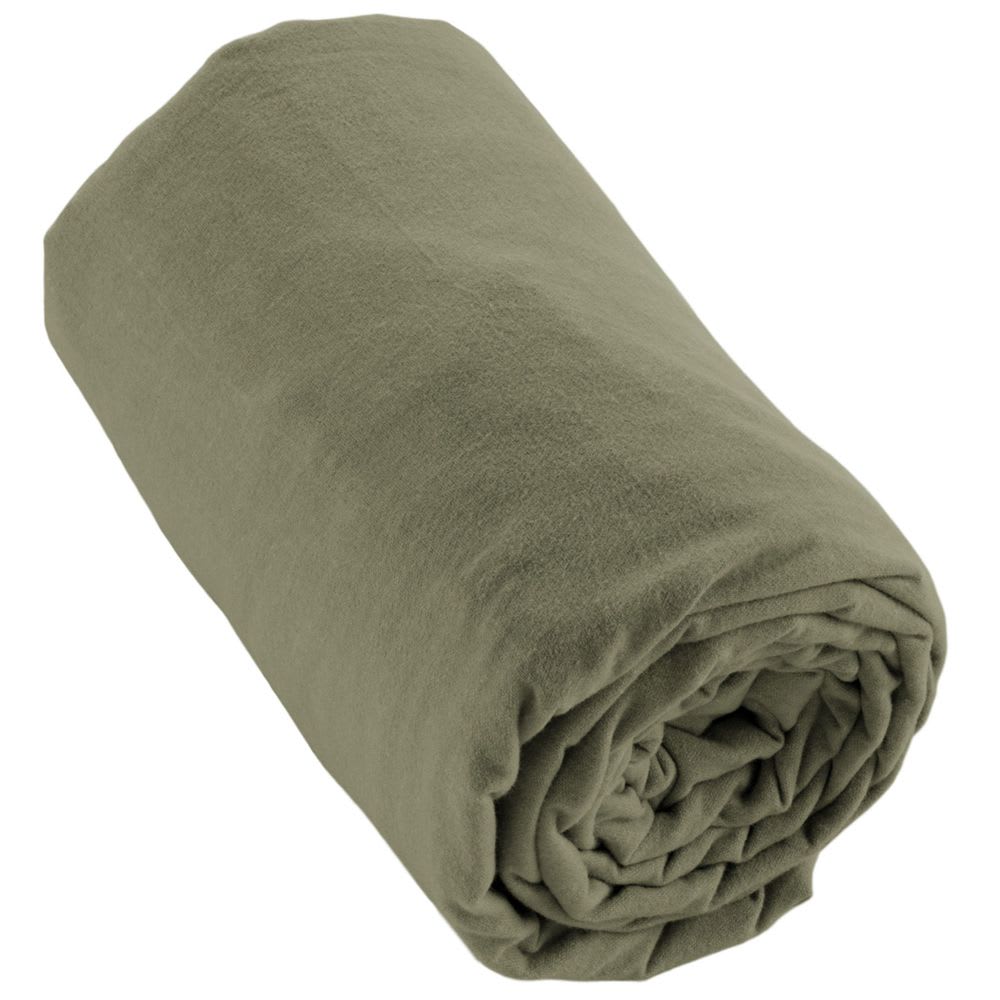 Drap housse flanelle de coton uni 140x190 +30 cm — vue 3
