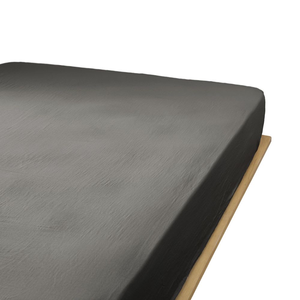 Drap housse gaze de coton uni 180x200 cm - Maisons du Monde