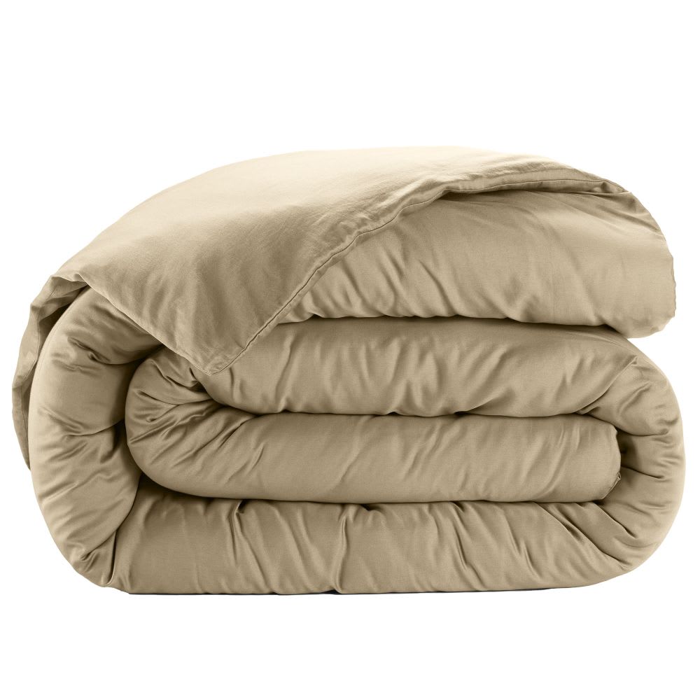 Housse de couette satin de coton unie 240x260 cm — vue 4