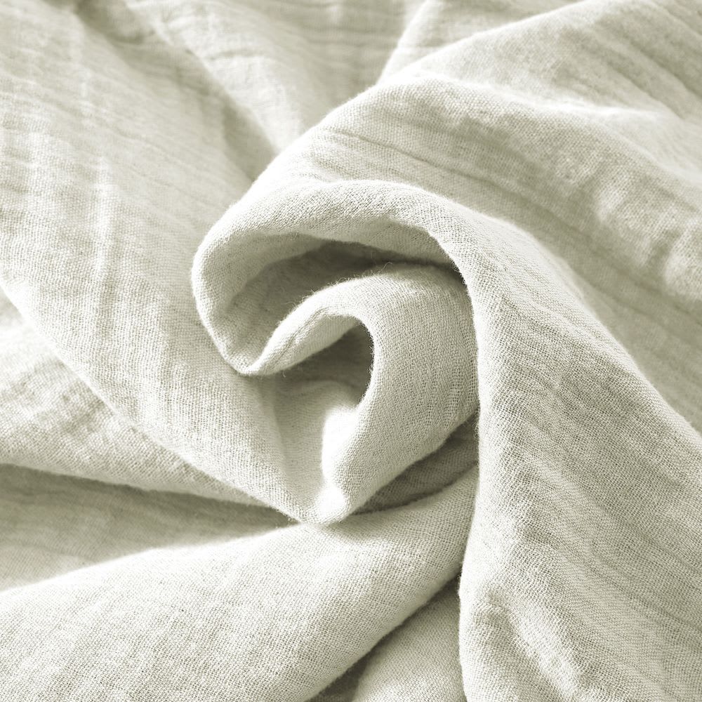 Housse de couette gaze de coton unie 140x200 cm — vue 4