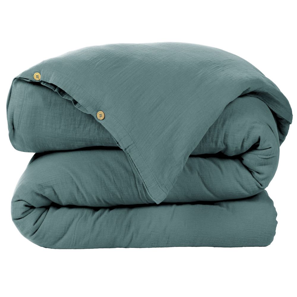 Housse de couette gaze de coton unie 240x260 cm — vue 3