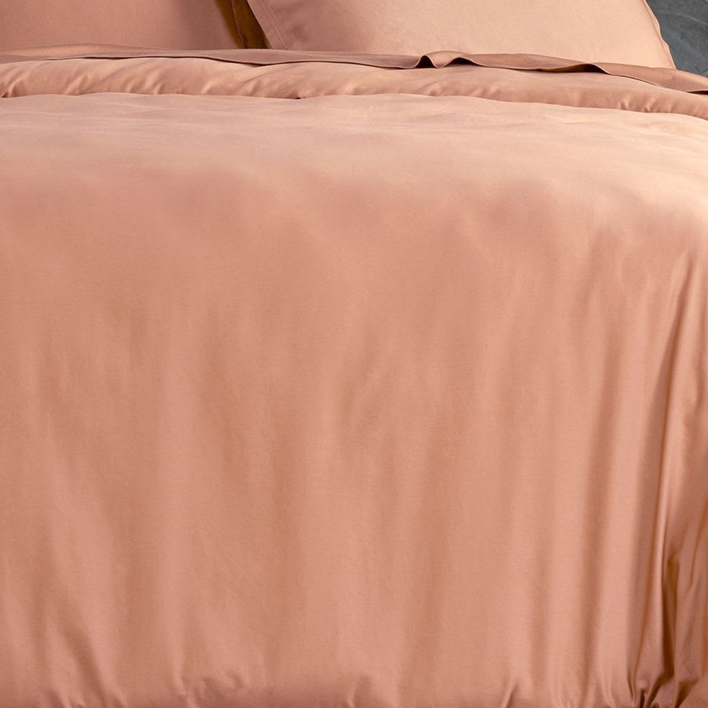 Housse de couette satin de coton unie 220x240 cm — vue 3