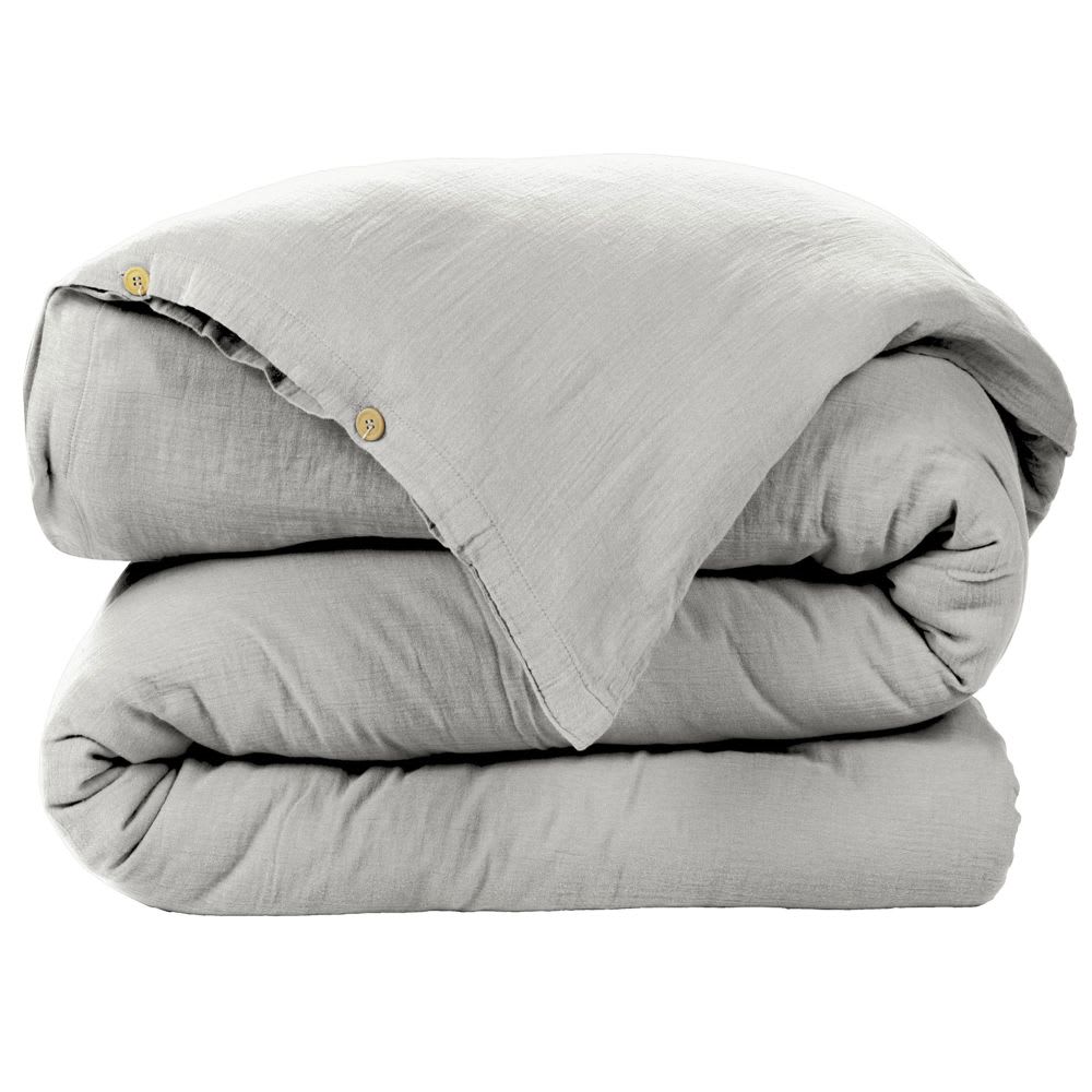 Housse de couette gaze de coton unie 240x260 cm — vue 3