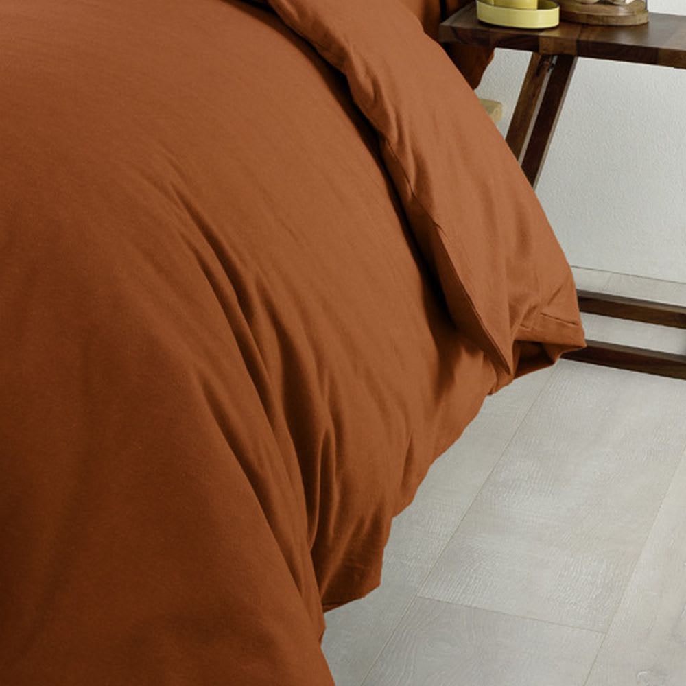 Housse de couette flanelle de coton unie 220x240 cm — vue 3